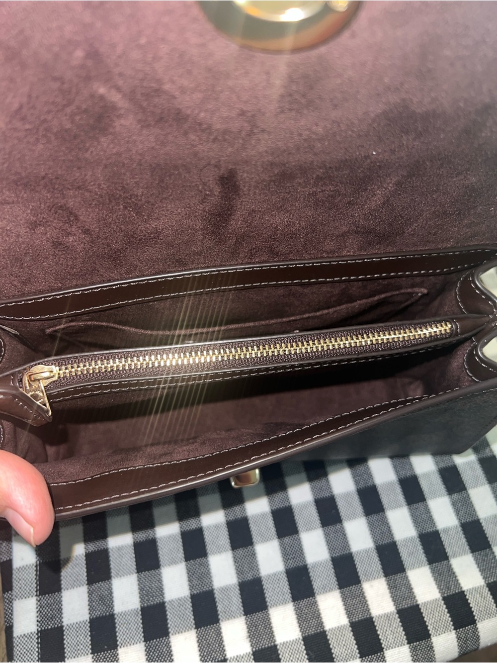 Coach Monogram Signature Hand Bag with Gold Flap - Picture 8 of 9